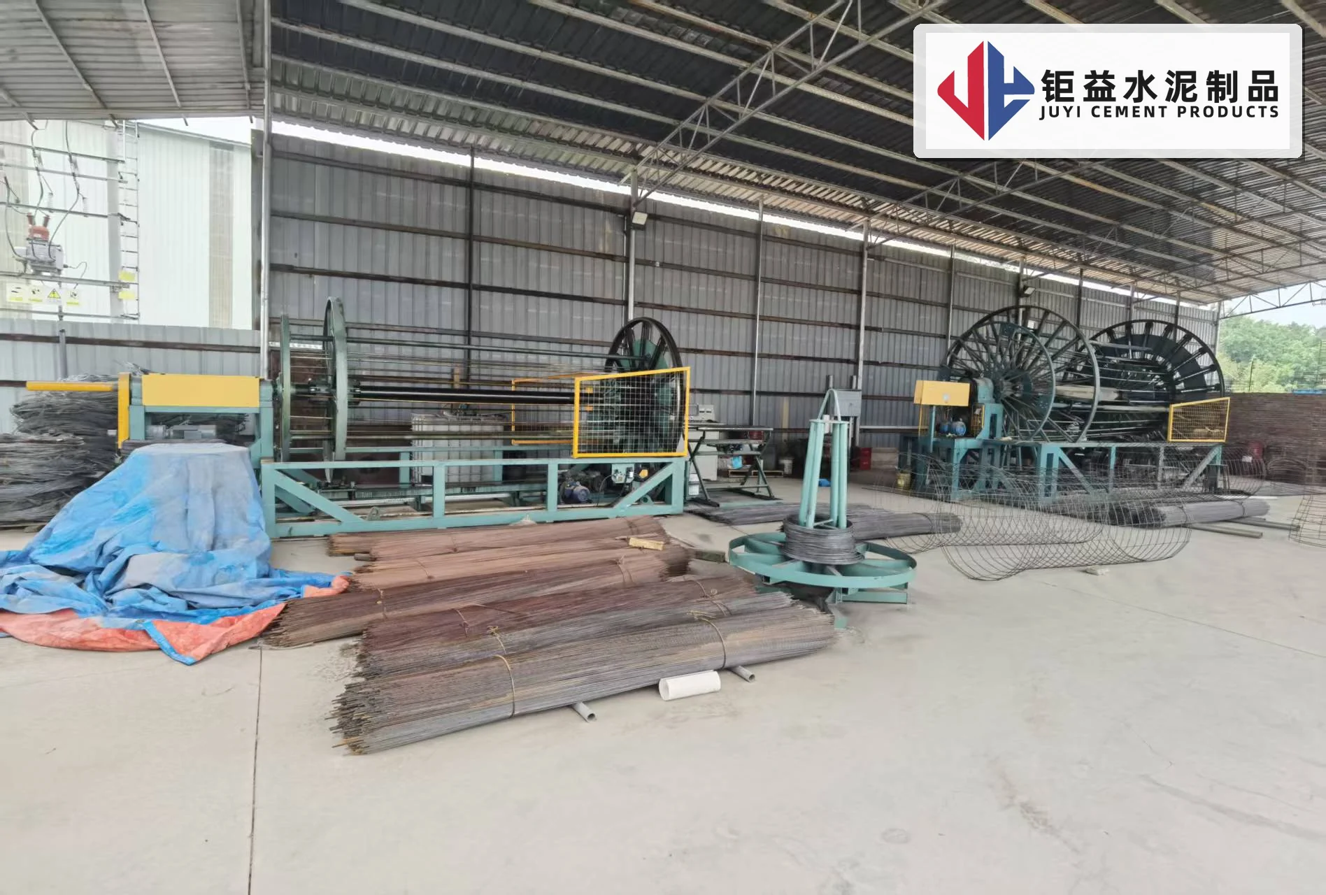 钜益厂区实拍：钢筋笼加工区